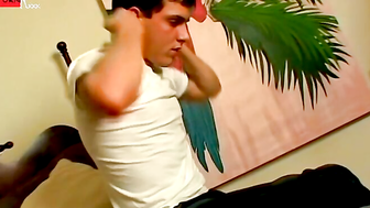 A Straight Boy Jerking And Eating His Load! - Alexxx