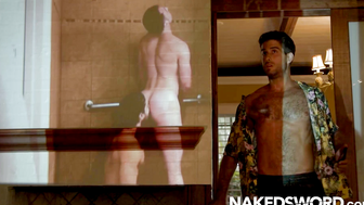 NAKEDSWORD Damien Crosse Deepthroats Diego Sans Huge Cock