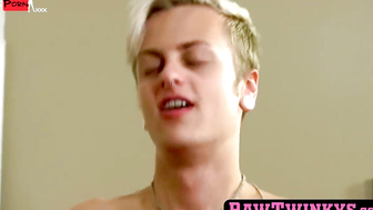 RawTwinkys.com - Horny twink Scott awakes to a bareback fuck by horny Jason's cock