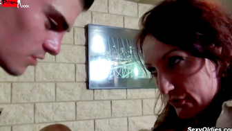 MILF secretary Lyna Cypher anal fucked over the desk in the office by Josh Jo