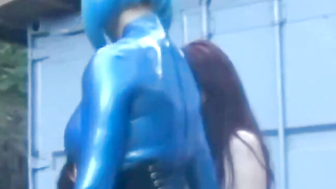 PussyCatsLatex.com - Aradia's latex bondage and toy tease triad