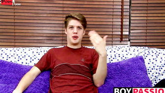 Interviewed porn video – Hung cutie interviewed before he strips and masturbates