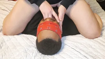 OLDER RED BJ HAND GAG AND KINGING