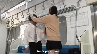 Japanese college girl Dominates Submissive Guy in BDSM Roleplay