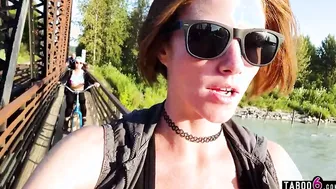 Huge booty 18 year old Katie Kush lesbo sex with exhibitionist cougar AkGingersnaps
