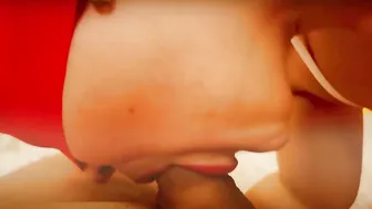 Fellatio close-up. Oral Sex and oral cummed close-up.