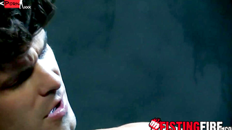 Ripped slave Casey Everett loves to be whipped with a flogger by his master