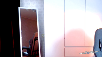 Blonde Femboy Jerks Off Her Cock And Stripteasing