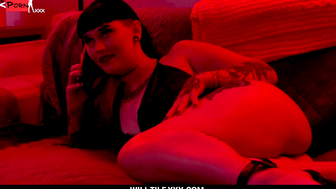 Goth GF Tiffany Nackle Rides BBC While Talking To Her BF