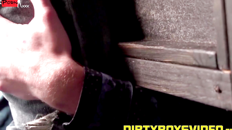 Tattooed twinks fucking after swapping gloryhole blowjobs