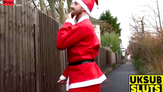 UKSubSluts.com - Saskia's punishment for being a bad girl by a dominant Santa