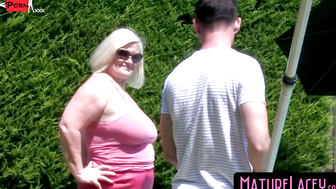 MatureLacey.com - Mature seductress Lacey Starr's poolside cock tease