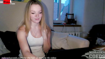 beautiful teen tasha records herself