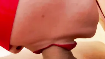 Ejaculates deep inside the throat. Made him cum into five