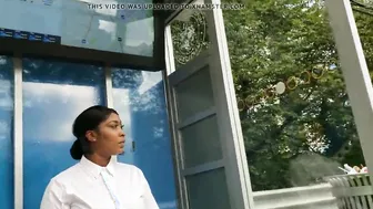Bus stop bulge flash to chocolate Goddess