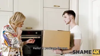SHAME4K. Boy was dreaming about having an affair with a old cutie