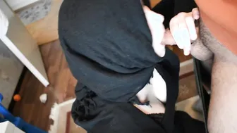 Cutie muslim fiance eating penis after long fasting day
