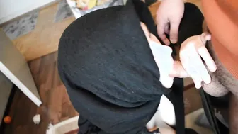 Cutie muslim fiance eating penis after long fasting day