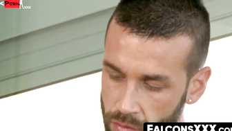 FalconsXXX.com - Horny insurance man raw fucks two sexy ass dudes hard and fast