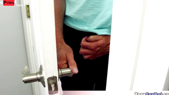 Cute teen trying to masturbate but caught by stepdad