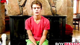 Hot young Alex Jordan jerking off with fleshlight solo