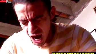 Lovely Sebastian cried out as his ass welcomed the thick cock of hairy Tyler