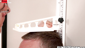 FunsizePorn.com - Lustful Dr Wolf gives free horny services to Joshua Oaks on a month