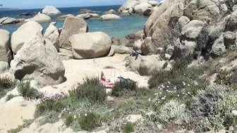 Spy caught masturbating on the nudist beach