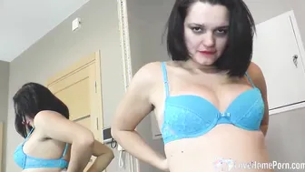 Prego goddess trying out some rubber leggings