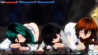 3D ANIME GROUP SEX 3 Beauties Cum with you