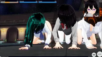 3D ANIME GROUP SEX 3 Beauties Cum with you