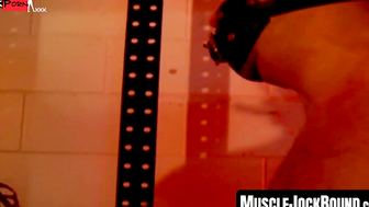 MuscleJockBound.com - Muscular men helplessly bound together, their bulging muscles g