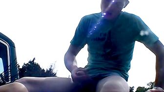Hardcore chainsmoking and cock jerking by horny Devon and two other bad studs