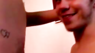 Classic amateur blowjob with twink guys and big cocks