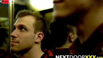 NextDoorXXX.com - Hung jocks threesome with intense cock sucking and barebacking