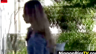 NipponPissTV.com - Lucky voyeur films Asian babes pissing on camera