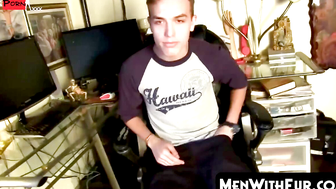 MenWithFur.com - Skinny ass driller jerks his hairy dick and cums solo