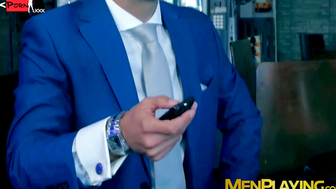Office workers Bruno Max and Robbie Rojo anal fucking rough