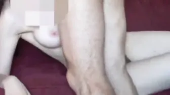 Multiple orgasms on couch