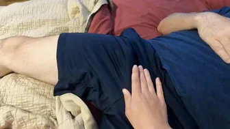 Sister wakes step brother with a fellatio and getting a