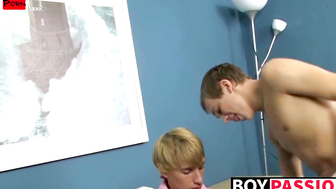 Later porn video – Handsome twink Dean Holland sucking cock before banging