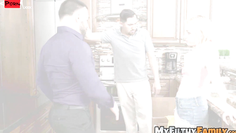 Uncle porn video – Stepdaughter Dixie Lynn forbidden spitroast threesome fuck