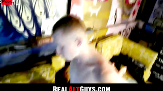 RealAltGuys.com - Chubbs Locklear pleasures his big prick with a fleshlight and shoot