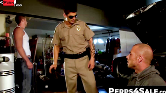 Sexy Jock Perp Fucked Hard and Rough by Hunky Tatted Guards 2