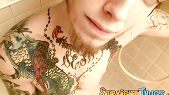 Hot and cute straight dude Blinx wanking his big pecker