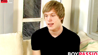 Interviewed porn video – Interviewed young man Corey Jakobs masturbates and cum