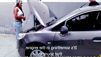 The mechanic Mariana Martix fixes Duncan Saints car and charges him with sex 121