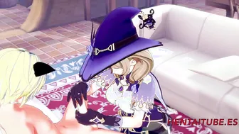 Genshin Impact Animated - Lisa Sex into her House one-three