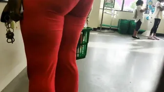 Beauty red bubble butt