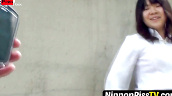 NipponPissTV.com - Naughty Japanese babe peeing outdoors for voyeur pleasure on camer